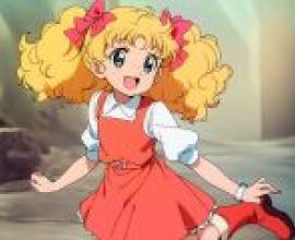 Girl from the Alps，Girl with red dress and blonde hair.