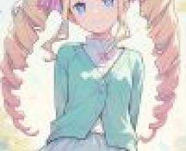 女孩們，一個穿著藍色衣服的女孩。