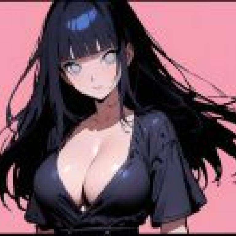 Naruto Hyuga HinataAnime character on pink background.