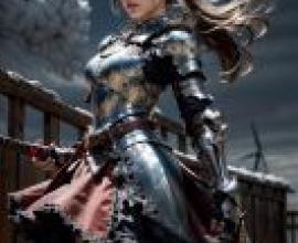 Female Warrior，A woman with a sword.