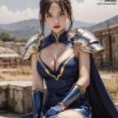 Soul Street Wind King2，Girl with sword in hand for Power.
