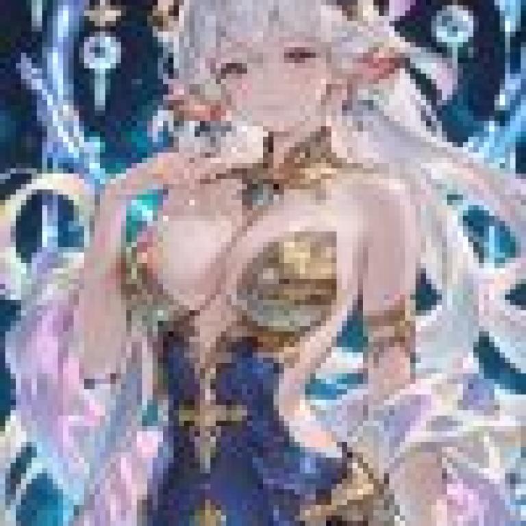 魔法記憶，一位身穿藍色衣服、頭上長著角的金髮女子。