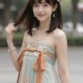 A chance encounter with a beautiful dream，The girl is posing.