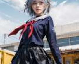 sora ginko，《龍王的工作永無止境》，身穿藍色校服的女孩登上了 mnnke 雜誌的封面。