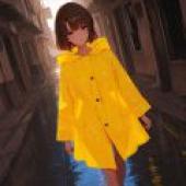 TA 09.jpg，A girl in a yellow raincoat.