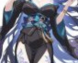 Dynamic outfits，Anime character in blue.