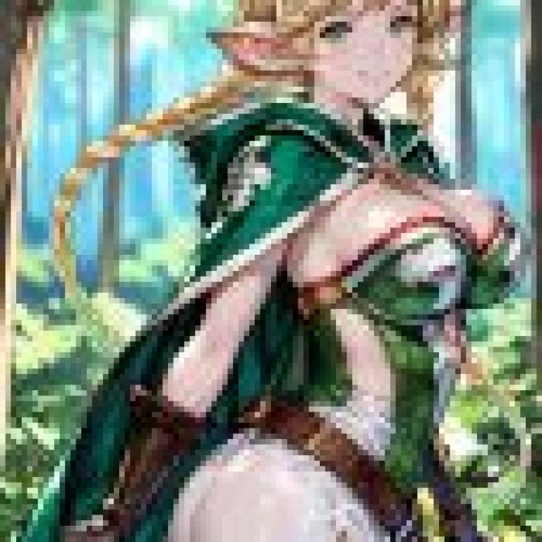 Dream Girl，Green woman in green dress with her leg bent.