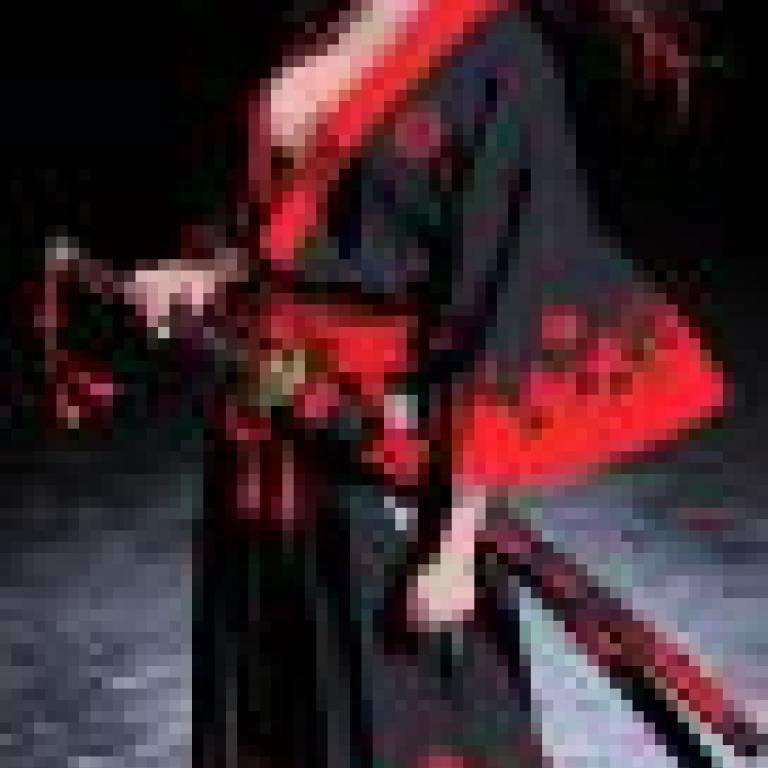girls，A woman in black and red dress stands near the water.