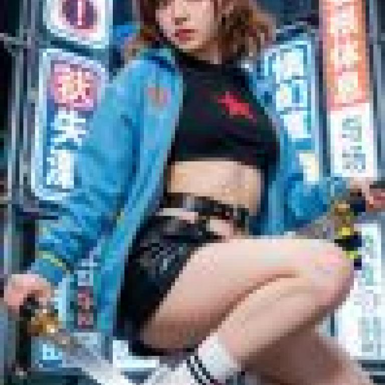 Fighting Girl 2，A girl holding two swords in her hand.