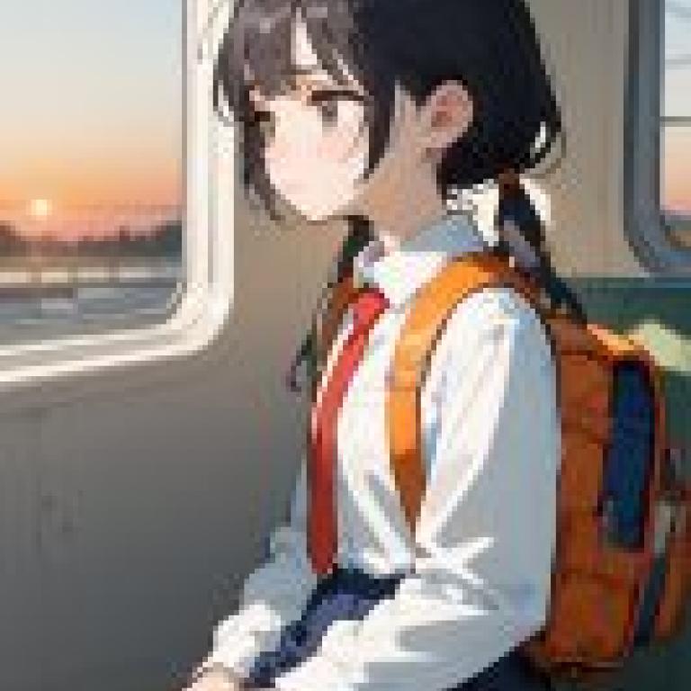 Past travels，Girl waiting at train station.