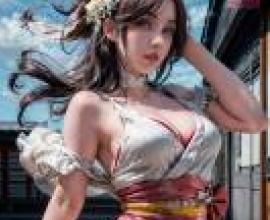 手機桌布，Leyna Inu，寫實，一本名為《Mbele》的雜誌封面上的一位女性。