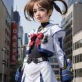 高町奈葉，魔法少女，裝扮成動漫角色的女孩。