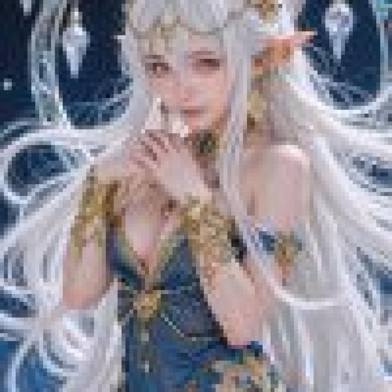 Magic Memories，A girl with white hair and a tiara.