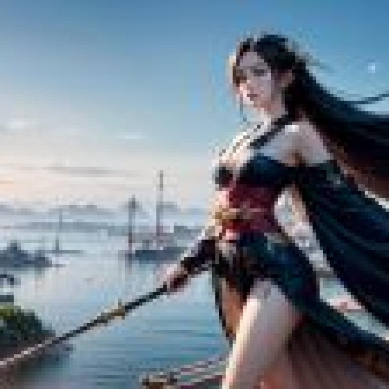 電腦桌布，真人版，和服美女，「劍上風華」
