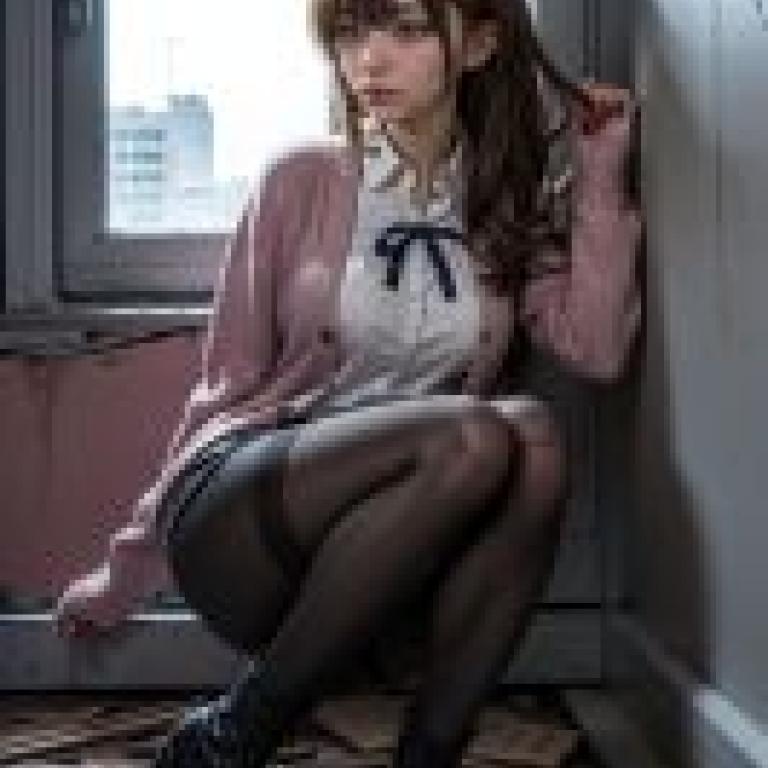 Fujino Mitsuki Zombie no Afureta Sekai de Ore dake ga Osowarenai 手裡拿著一隻貓看著鏡頭的女子。