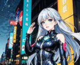 Future hero，Anime character in black leather suit with blue accents.