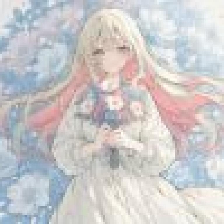 fresh flowers，A girl with long hair in a field of flowers.