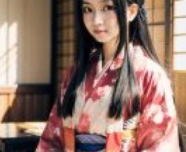 和服打掛姬，身穿日本傳統服飾的女子。