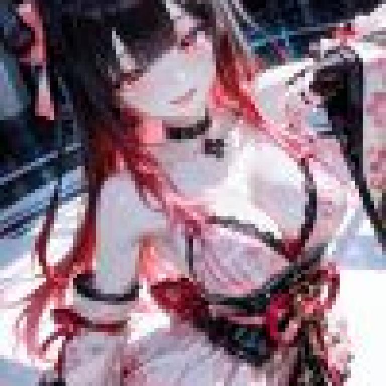 Beautiful and fashionable，A girl with long black hair is wearing a bow.