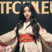 電腦桌布，日本和服傳統美女，寫實，「迷人藝伎風情」