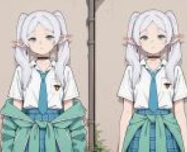 Frilian Urban Fantasy，Two girls with blue ties.