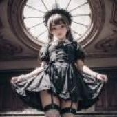 Night of Lace: Black Skirt Dance in Moonlight