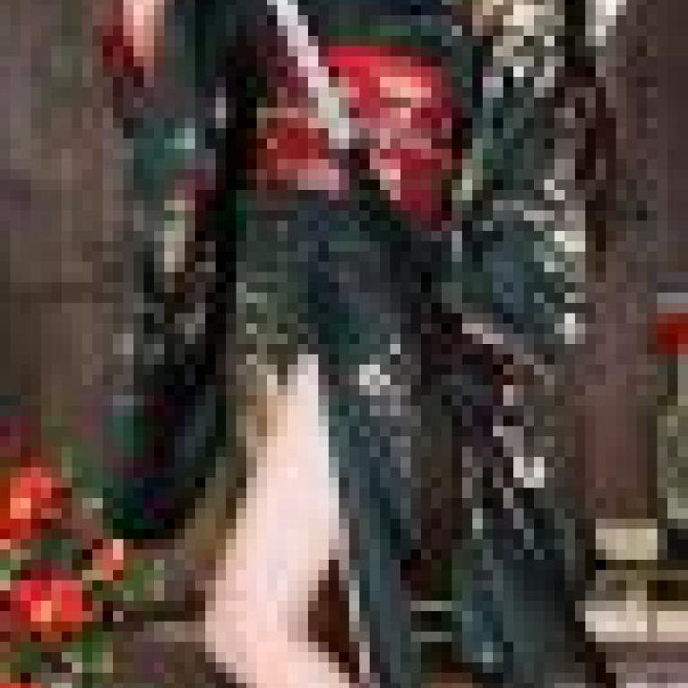 Beautiful Fantasy，A woman in a kimono holds a sword.