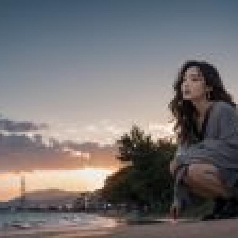 海灘日落韓風 - 免費桌布下載