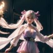 computer wallpaper，noelle silfa black clover，black clover，live version，candle phantom