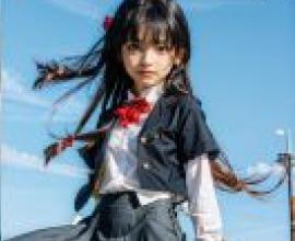 Mobile phone wallpaper， Ai Yashajin， Yasha God Tianyi， realistic， realistic magazine cover of girls in school uniforms， youthful and renewed