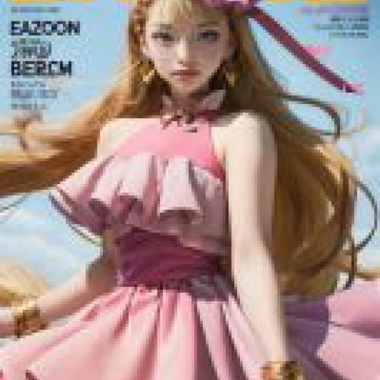 saint flying feather butterfly angel Pretty Cure，《Ealma》雜誌的封面上，一個女孩戴著一個大蝴蝶結。