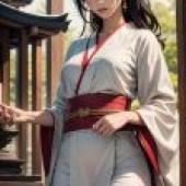 手機桌布，長髮和服美女，動漫，和服時刻：動漫角色扮演