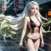 The Blade of Ghosts Traveling Guo， Live Edition， Fallen Ji， Fallen Ji Nights City: White hair fan -shaped illusion