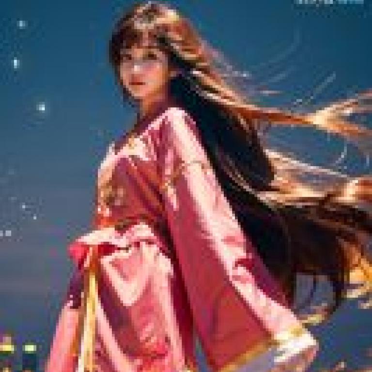 Mobile wallpaper， red traditional， realistic， a girl in pink clothes is looking at the camera.