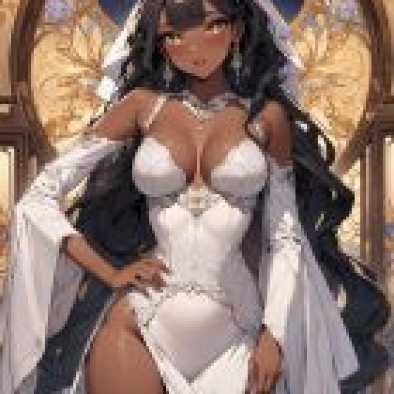 Sexy Bride，A girl with long black hair and a white dress.