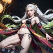 The blade of ghosts swims in Guo， live -action version， fallen Ji， and the white -haired goddess under street lights