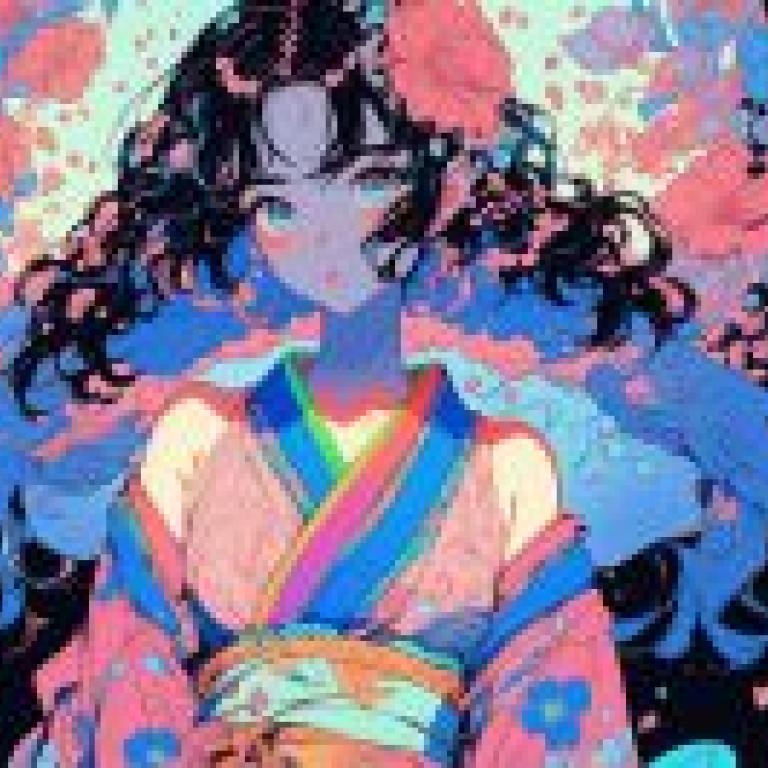 正面是日本女孩圖案，帶有鮮花和蝴蝶結。