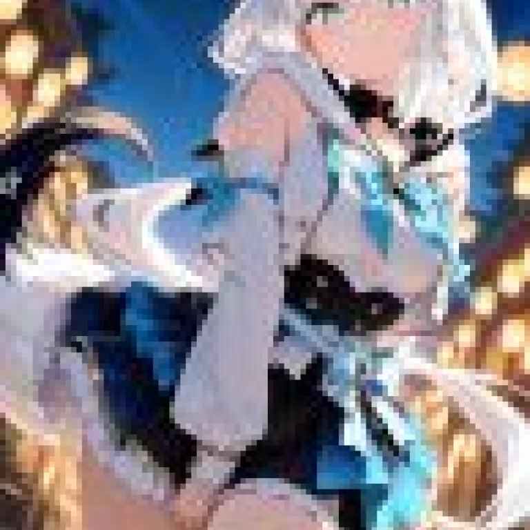 Magic Memories，A girl wearing a blue ribbon around her neck.