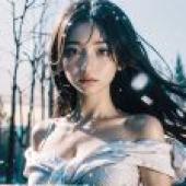 Computer desktop， live -action version， kimono beauty， Bai Xueyus gorgeous female model