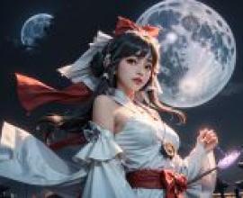 真人美女，東方Project，博麗靈夢，日本巫女，真人版，「巫女之月夜」