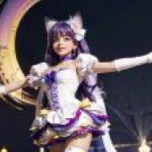 Computer desktop， live version， beautiful girl， Cure Macaron， Macaron， angel， piano claw fate， character positioning