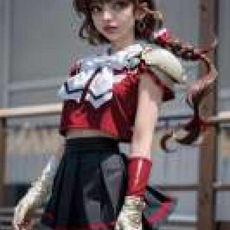 獅堂光  魔法騎士雷阿斯 Hikaru_Shidou，A girl with braids in her hair wears medieval clothing.