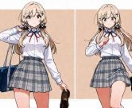 Ajisai Sena，Two girls with identical outfits.