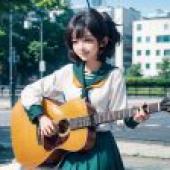 Computer wallpaper， live version， Mai Tina Hiiragi， dreaming of becoming a magical girl， Guitar Girl Dream