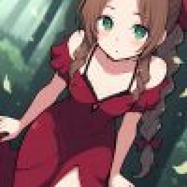 艾莉絲蓋恩斯巴勒（最終幻想7），一位身穿紅色衣服的動漫女孩。