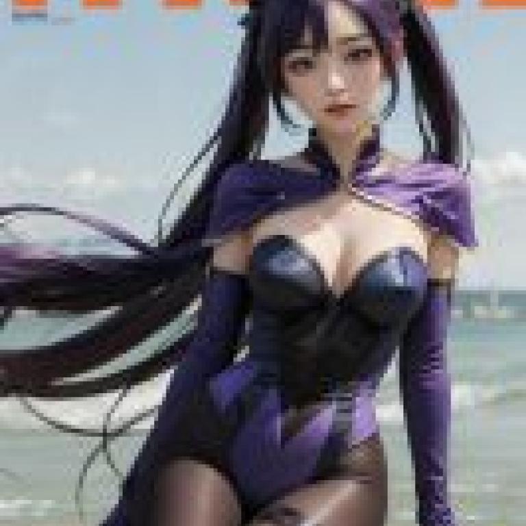 Mona Megistus Genshin Impact，一位動漫女孩為 Mascaeos Ealnc 雜誌擺姿勢。