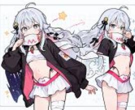 Kagura Nana vtuber，The girl is blonde.