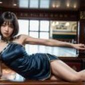 Billiards table cheongsam restaurant -character portrait free tablecloth download