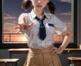 Shizuka Minamoto 源靜香，A girl in a classroom by a window.