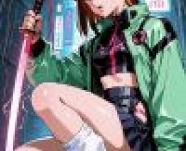 戰鬥少女，一個持劍護膝的少女。